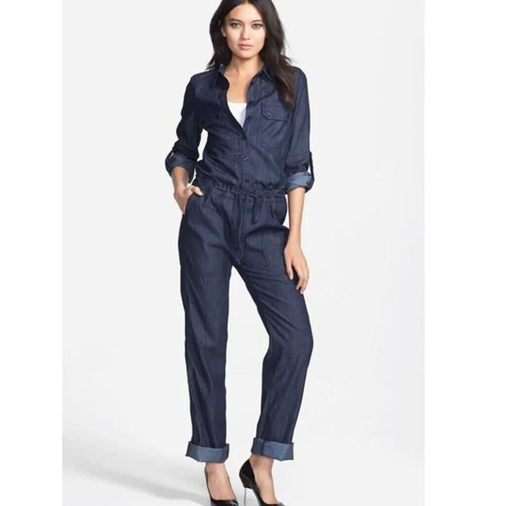 Citizens of Humanity Annaika Dark Chambray Jumpsuit Size Small